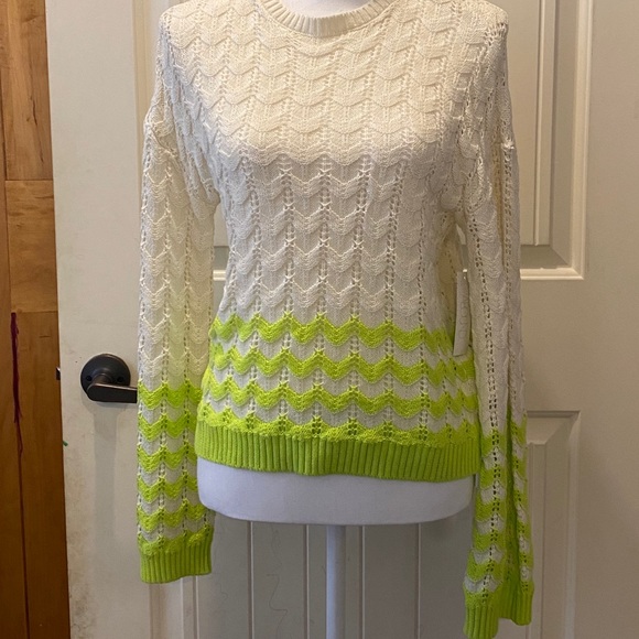Abound Sweater, Ivory and Sorbet Green- NWT - Picture 3 of 9